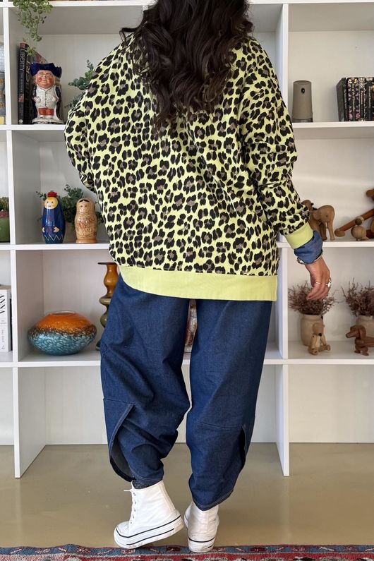 Untamed Classic High Low Sweatshirt Soft Lime